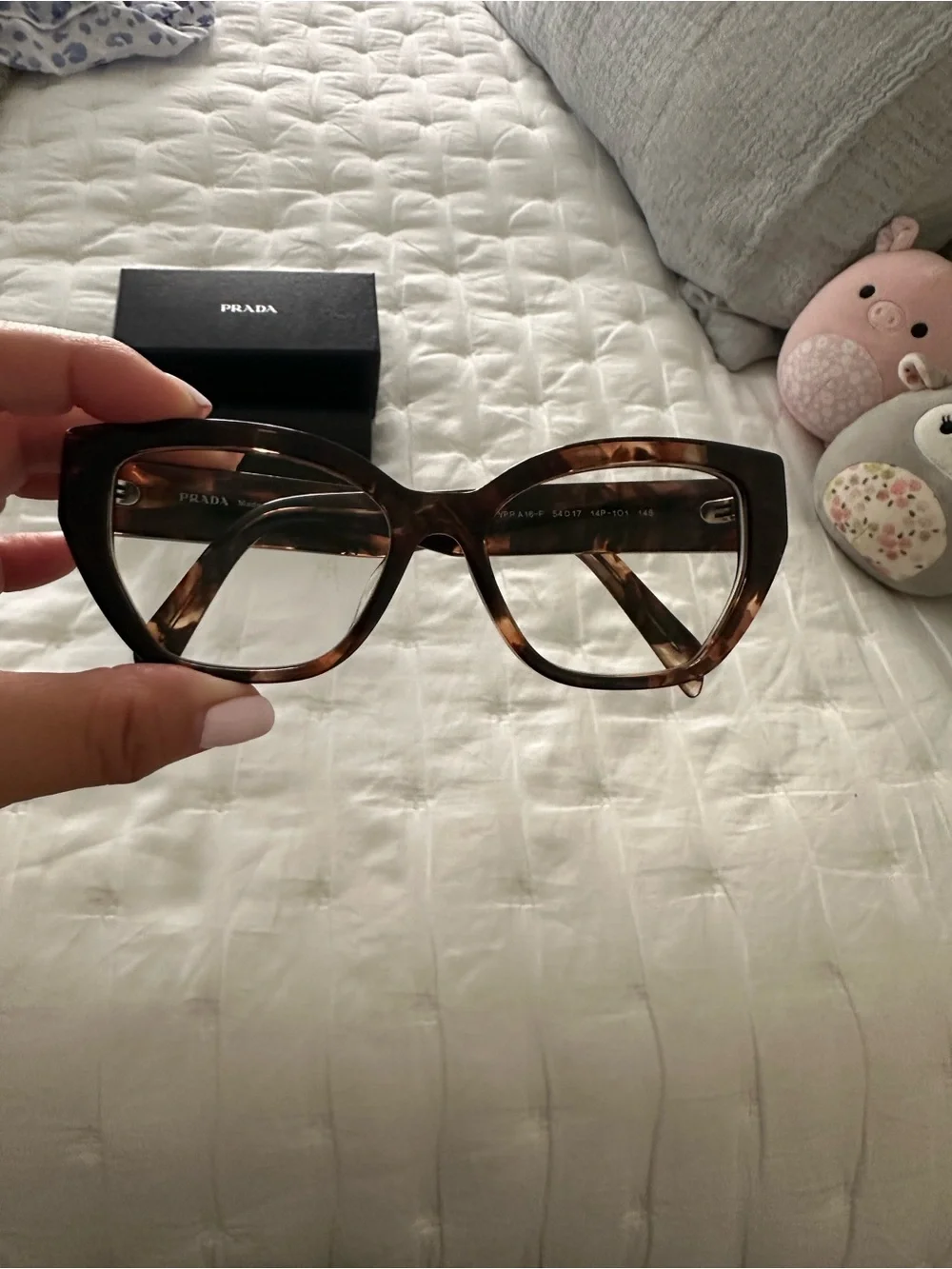 Prada Women’s Tortoiseshell Cat-Eye Glasses - Brown/Black